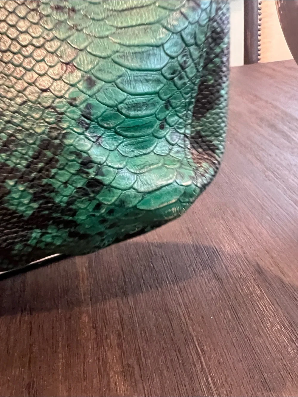 Coach TurnLock Snake Embossed Bag